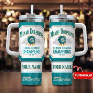 Miami Dolphins Personalized The World's No 1 Football Team NFL Jim Beam 40oz Stanley Tumbler STT1845