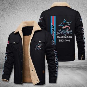 Miami Marlins Fleece Cargo Jacket Winter Jacket FCJ1783