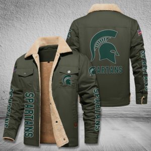 Michigan State Spartans Fleece Cargo Jacket Winter Jacket FCJ1946