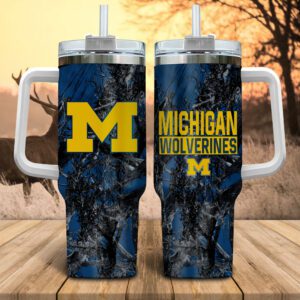 Michigan Wolverines NCAA Hunting Personalized Stanley Tumbler 40oz STT1032