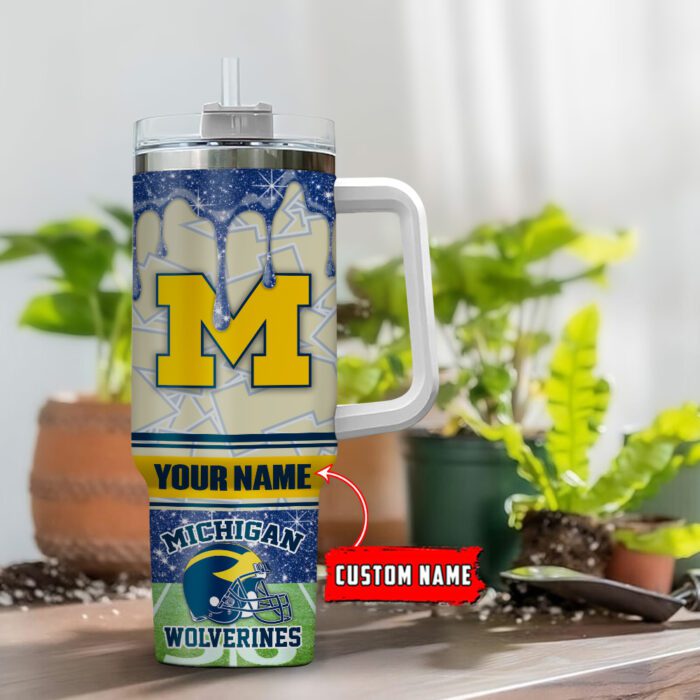 Michigan Wolverines NCAA Personalized Stanley Tumbler 40oz STT1070