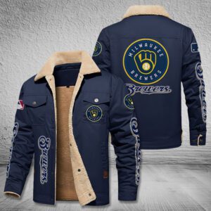 Milwaukee Brewers Fleece Cargo Jacket Winter Jacket FCJ1778