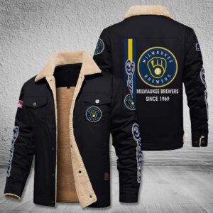 Milwaukee Brewers Fleece Cargo Jacket Winter Jacket FCJ1795