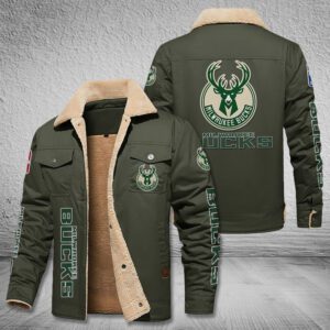 Milwaukee Bucks Fleece Cargo Jacket Winter Jacket FCJ1843