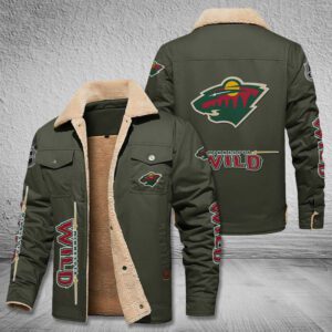 Minnesota Wild Fleece Cargo Jacket Winter Jacket FCJ1603