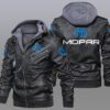 Mopar Black Brown Leather Jacket LIZ076