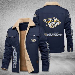 Nashville Predators Fleece Cargo Jacket Winter Jacket FCJ1611