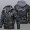 New England Patriots Black Brown Leather Jacket LIZ198