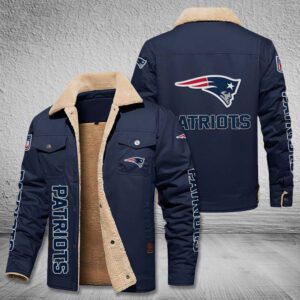 New England Patriots Fleece Cargo Jacket Winter Jacket FCJ1699