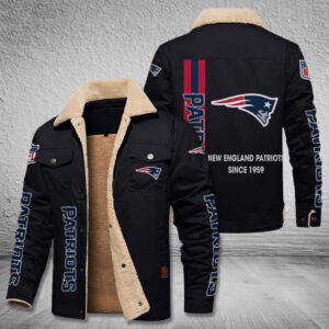 New England Patriots Fleece Cargo Jacket Winter Jacket FCJ1749