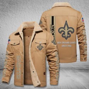 New Orleans Saints Fleece Cargo Jacket Winter Jacket FCJ1748