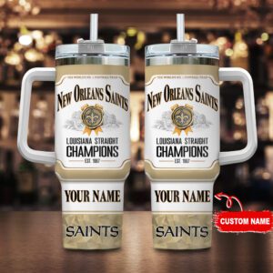 New Orleans Saints Personalized The World's No 1 Football Team NFL Jim Beam 40oz Stanley Tumbler STT1848