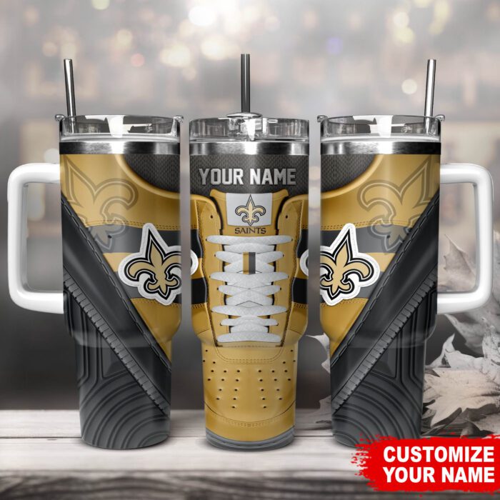 New Orleans Saints Sneaker NFL 32 Teams Personalized Stanley Tumbler 40Oz STT1912