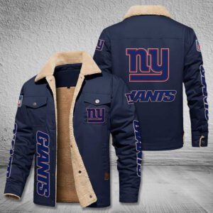 New York Giants Fleece Cargo Jacket Winter Jacket FCJ1694