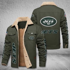 New York Jets Fleece Cargo Jacket Winter Jacket FCJ1720