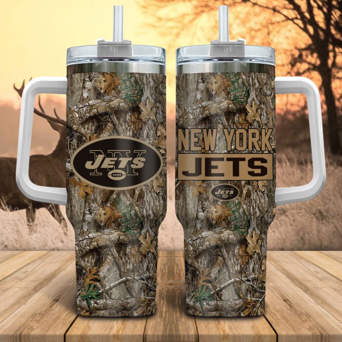 New York Jets NFL 32 Teams Hunting Tumbler Stanley Tumbler 40oz STT1139