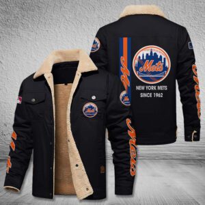 New York Mets Fleece Cargo Jacket Winter Jacket FCJ1793