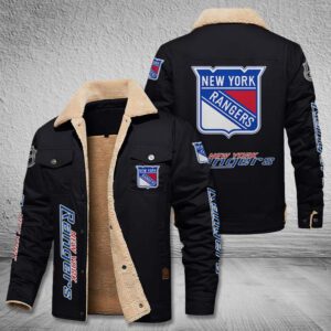 New York Rangers Fleece Cargo Jacket Winter Jacket FCJ1590
