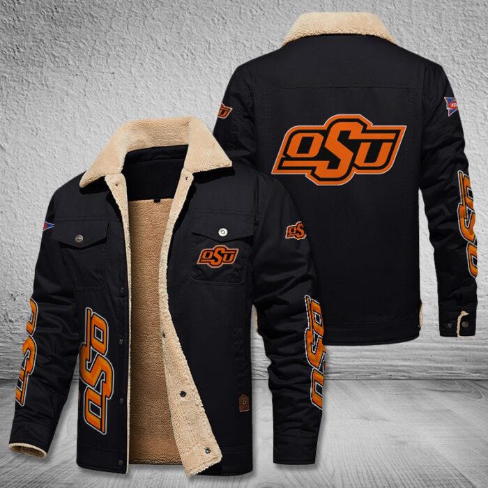 Oklahoma State Cowboys Fleece Cargo Jacket Winter Jacket FCJ1996