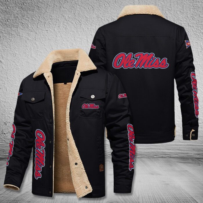 Ole Miss Rebels Fleece Cargo Jacket Winter Jacket FCJ1994