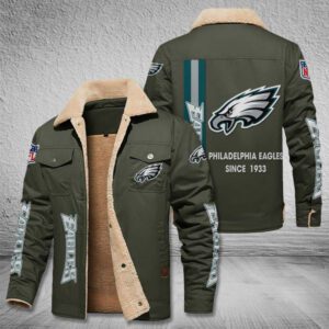 Philadelphia Eagles Fleece Cargo Jacket Winter Jacket FCJ1736