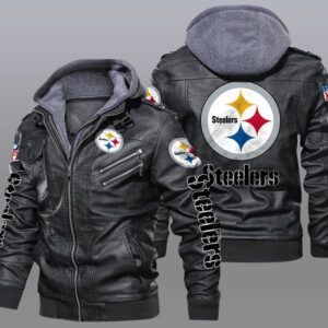 Pittsburgh Steelers Black Brown Leather Jacket LIZ184