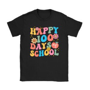 Retro 100 Days of School Teachers Kids Groovy 100th Day Unisex T-Shirt TH1004