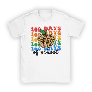 Retro Groovy 100 Days Happy 100th Day Of School Teacher Kids Unisex T-Shirt TH1113