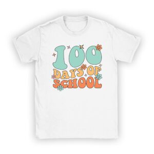 Retro Groovy 100 Days Happy 100th Day Of School Teacher Kids Unisex T-Shirt TH1117