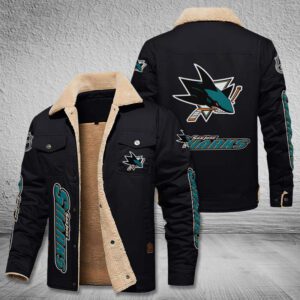 San Jose Sharks Fleece Cargo Jacket Winter Jacket FCJ1595