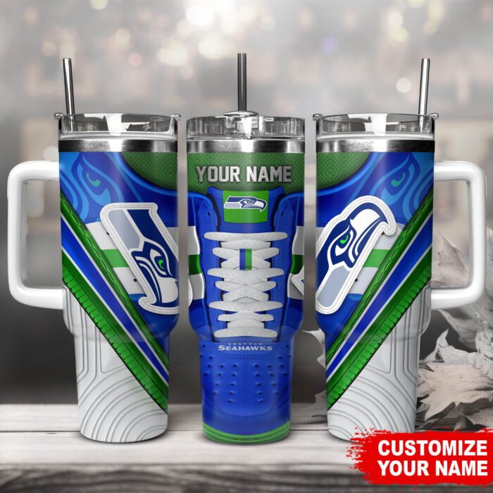 Seattle Seahawks Sneaker NFL 32 Teams Personalized Stanley Tumbler 40Oz STT1918