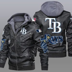 Tampa Bay Rays Black Brown Leather Jacket LIZ199