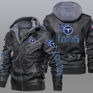 Tennessee Titans Black Brown Leather Jacket LIZ169