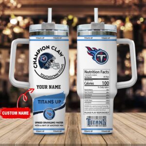 Tennessee Titans Champion Claw NFL Personalized Stanley Tumbler 40Oz STT1374