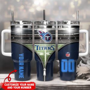 Tennessee Titans NFL 32 Teams 40oz Stanley Tumbler Custom Name And Number STT1696
