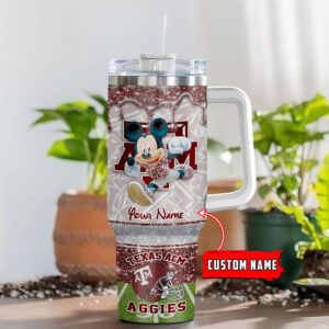 Texas A&M Aggies NCAA Style Personalized Stanley Tumbler 40oz STT1112
