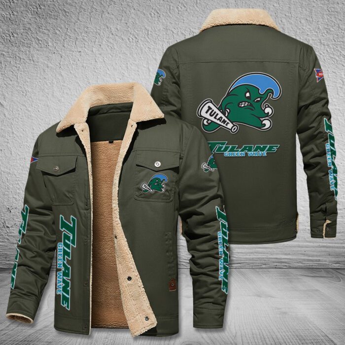 Tulane Green Wave Fleece Cargo Jacket Winter Jacket FCJ2014