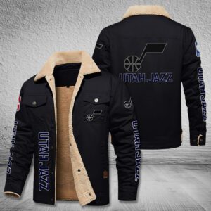 Utah Jazz Fleece Cargo Jacket Winter Jacket FCJ1865