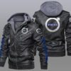 Volvo Black Brown Leather Jacket LIZ054