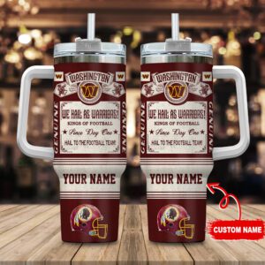 Washington Commanders NFL Vintage King Of Football Custom Name 40oz Stanley Tumbler STT1960