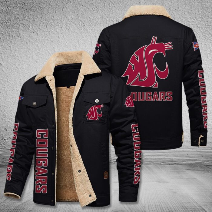 Washington State Cougars Fleece Cargo Jacket Winter Jacket FCJ2005