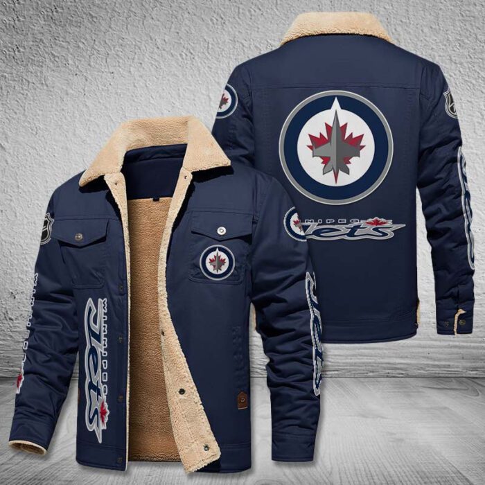 Winnipeg Jets Fleece Cargo Jacket Winter Jacket FCJ1586