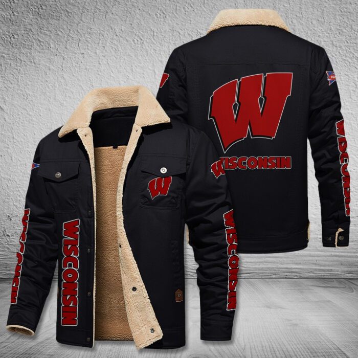 Wisconsin Badgers Fleece Cargo Jacket Winter Jacket FCJ1993