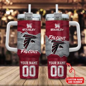 Atlanta Falcons NFL 40oz Stanley Tumbler Custom Name And Number 2024 Collection STT2921