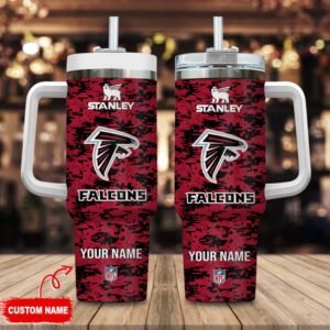 Atlanta Falcons Personalized NFL Camouflage 40oz Stanley Tumbler STT2347