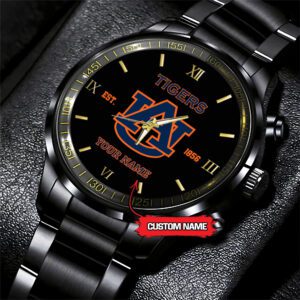 Auburn Tigers NCAA Black Fashion Personalized Sport Watch BW1492