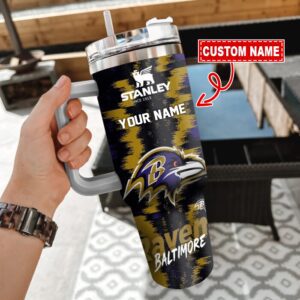 Baltimore Ravens NFL Stans Custom Name Tumbler Trending 2024 STT2096