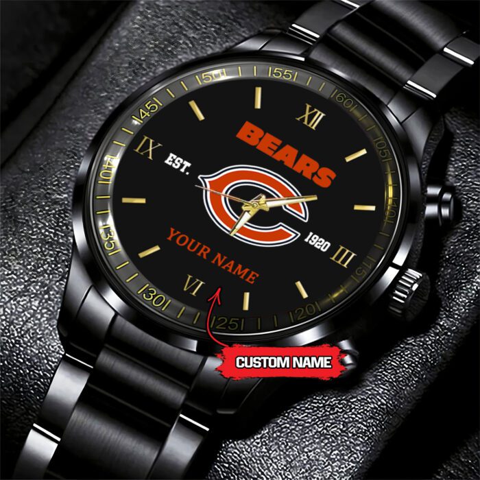 Chicago Bears NFL Black Fashion Personalized Sport Watch BW1337