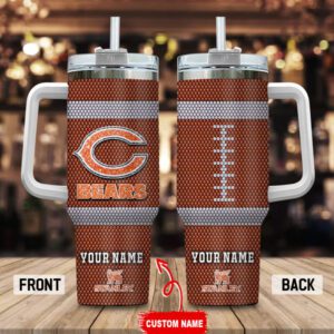 Chicago Bears NFL Crystal Football Personalized Stanley Tumbler 40Oz STT2864