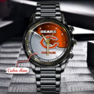 Chicago Bears NFL Custom Name Stainless Steel Sport Watch BW1207